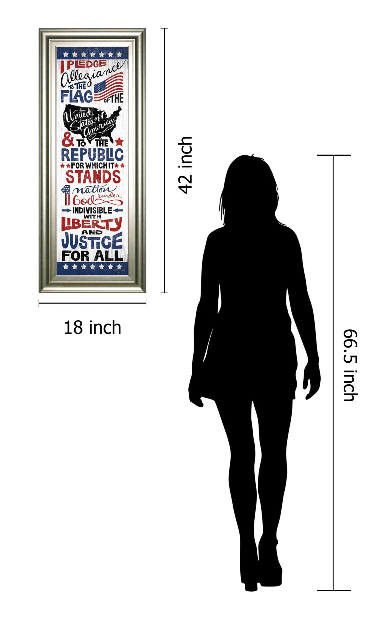 Pledge Of Allegiance By Susan Ball 18X42 Framed Print