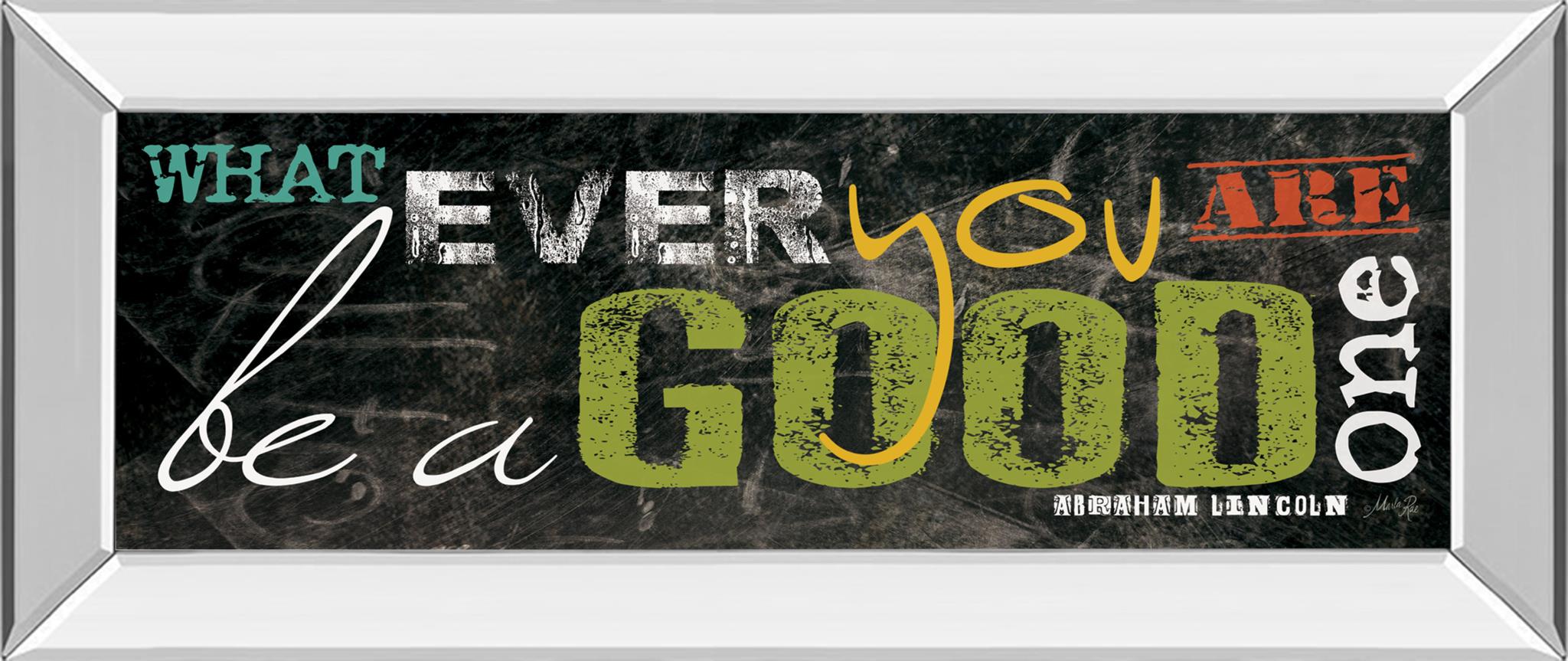 Mirrored Frame Good One By Maria Rae 18X42 Mirror Frame Print