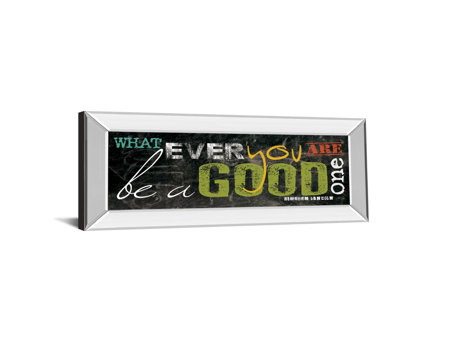 Mirrored Frame Good One By Maria Rae 18X42 Mirror Frame Print