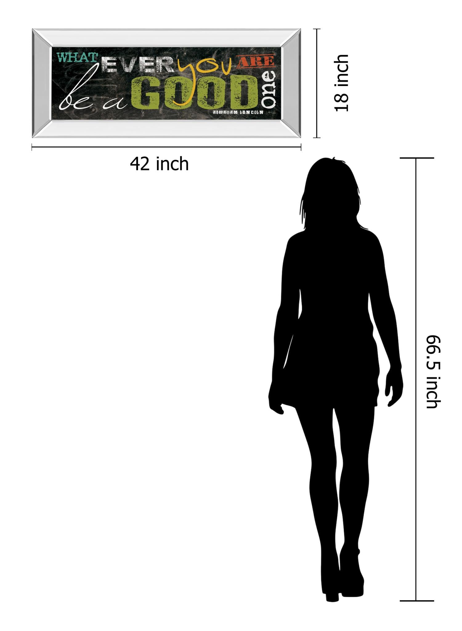 Mirrored Frame Good One By Maria Rae 18X42 Mirror Frame Print