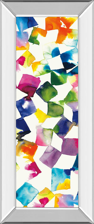 Mirrored Frame Colorful Cubes Ii By Wild Apple Portfolio 18X42 Mirror Frame Print