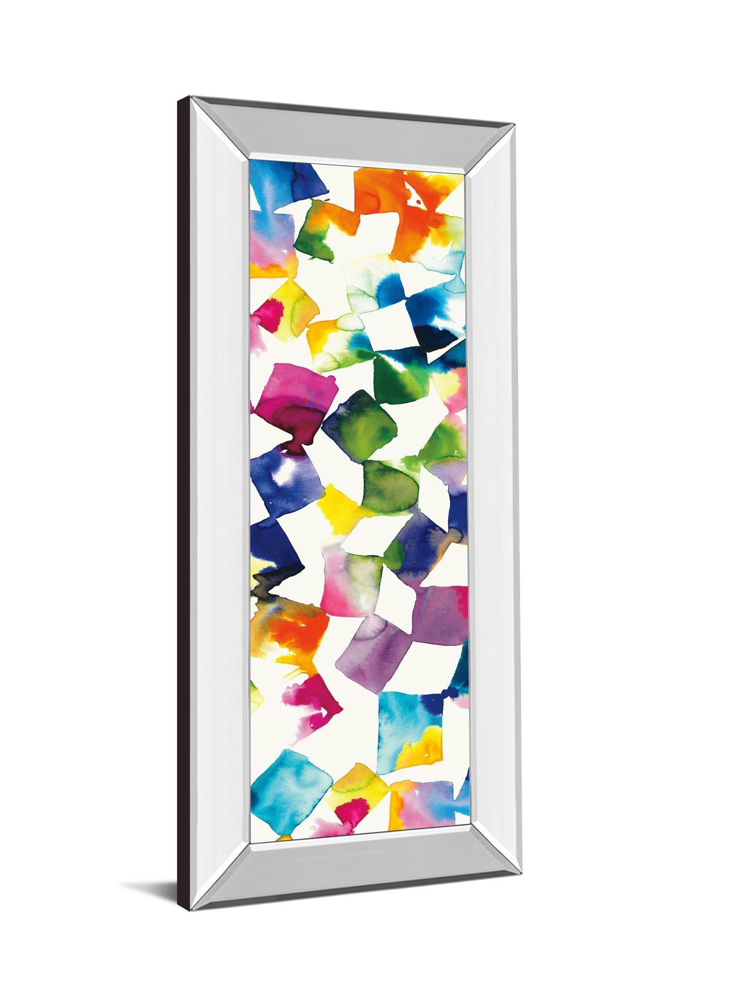 Mirrored Frame Colorful Cubes Ii By Wild Apple Portfolio 18X42 Mirror Frame Print