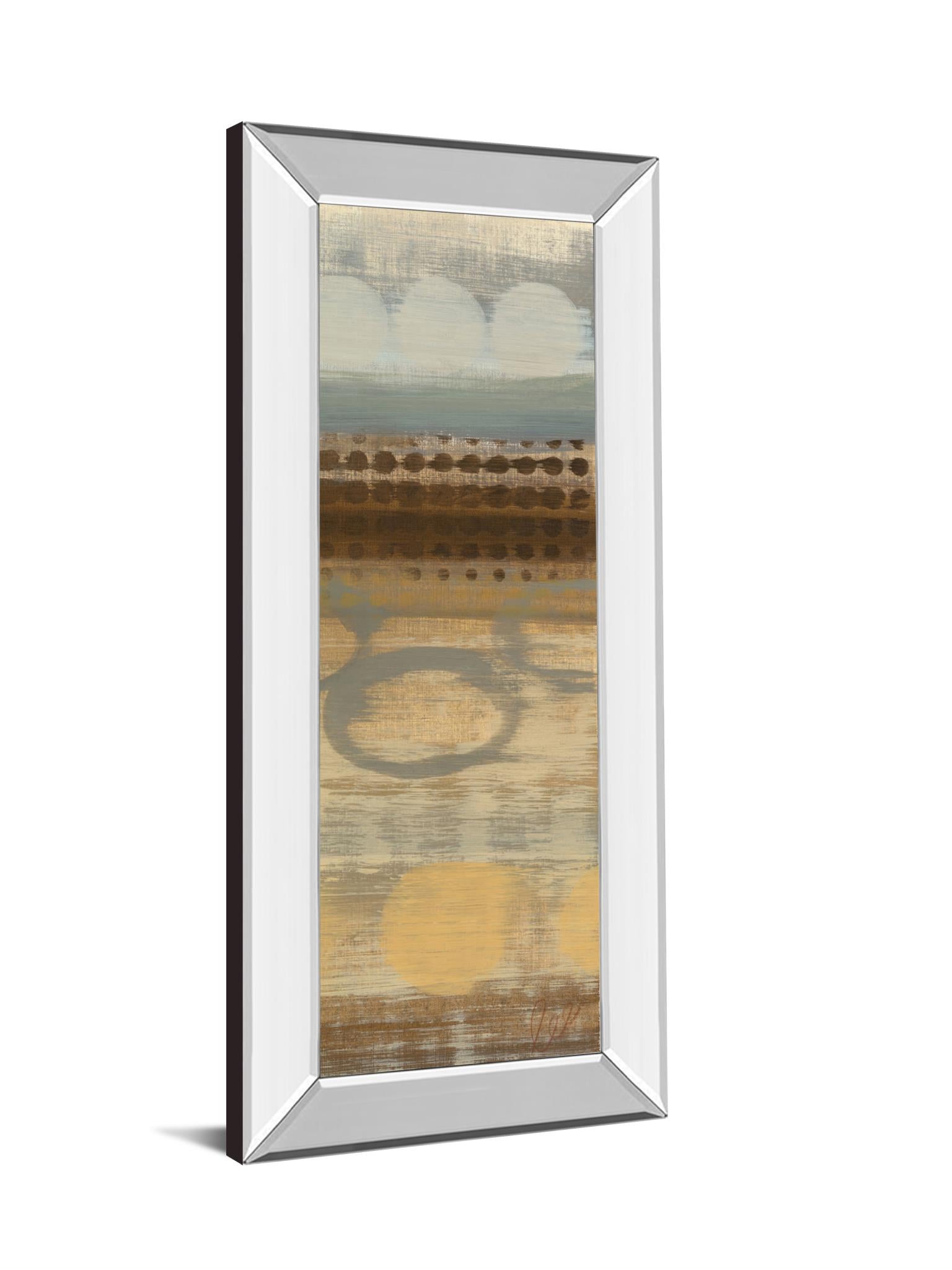 Mirrored Frame Movement Panel Ii By Jeni Lee 18X42 Mirror Frame Print