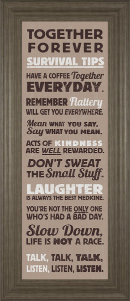 Survival Tips I By The Vintage Collection 18X42 Framed Print
