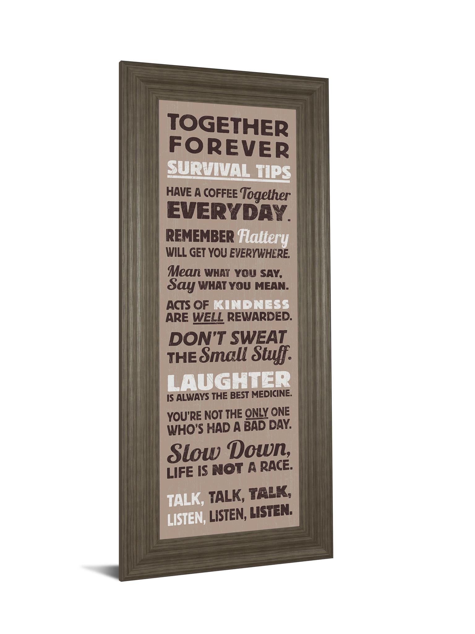 Survival Tips I By The Vintage Collection 18X42 Framed Print