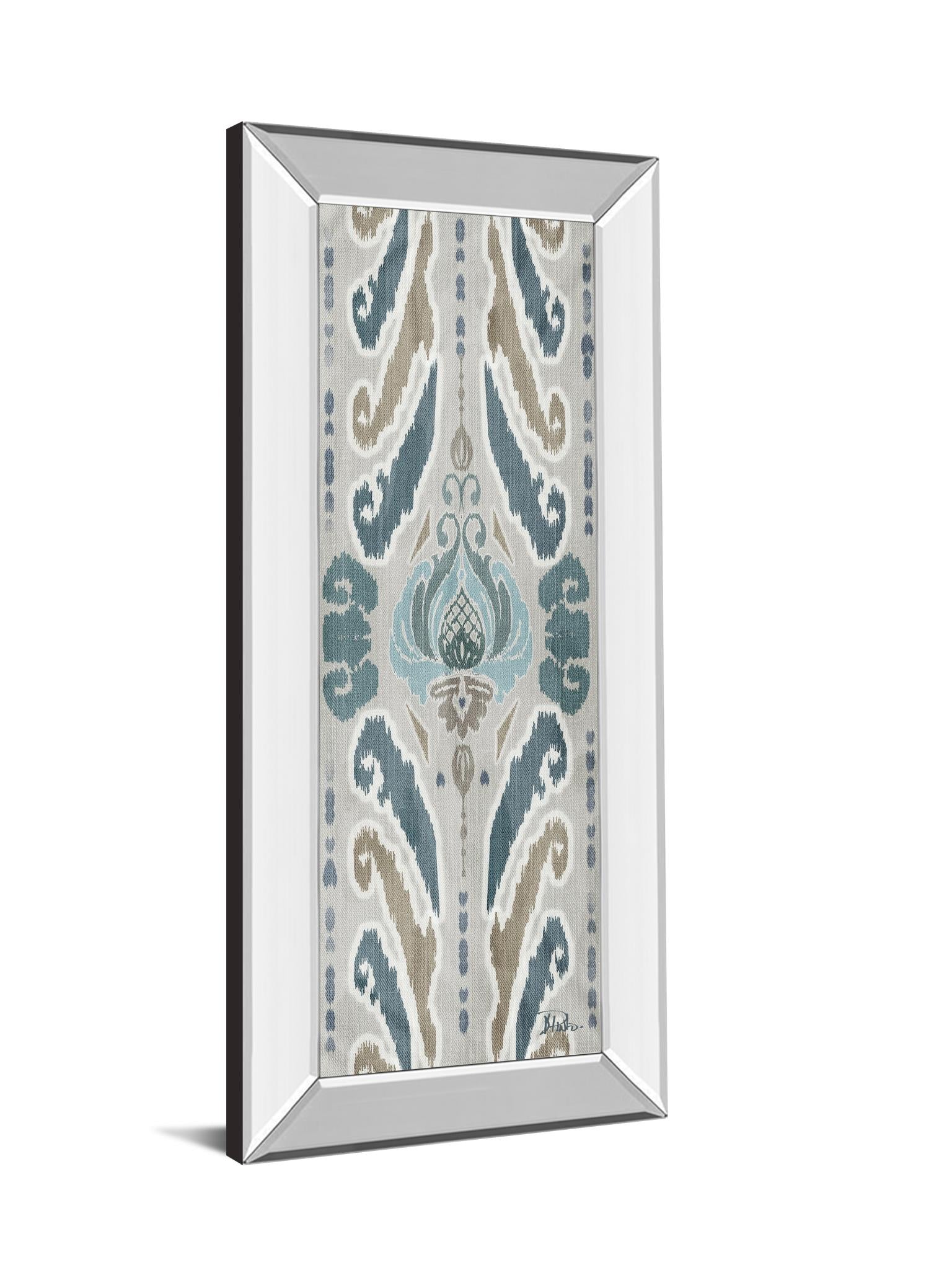 Mirrored Frame A Touch Of Flourish I By Patricia Pinto 18X42 Mirror Frame Print