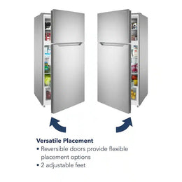 Insignia™ - 28 in. Wide 14.2 Cu. Ft. Top-Freezer Refrigerator with ENERGY STAR Certification - Stainless Steel