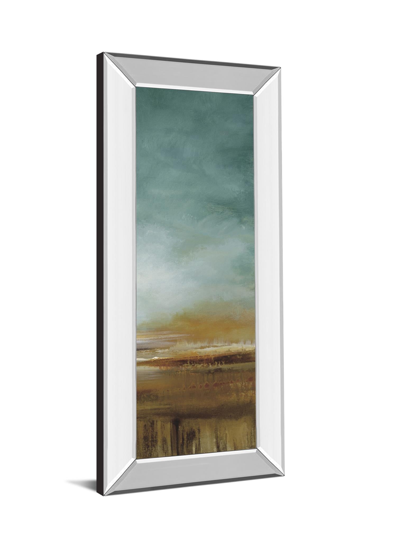 Mirrored Frame New Horizons Iii By Tesla 18X42 Mirror Frame Print
