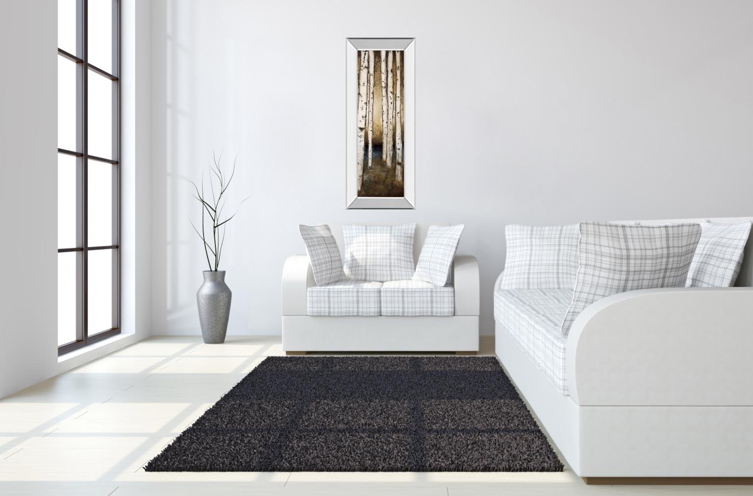 Mirrored Frame Birch Landing Iii By St Germain ***Monl*** 18X42 Mirror Frame Print