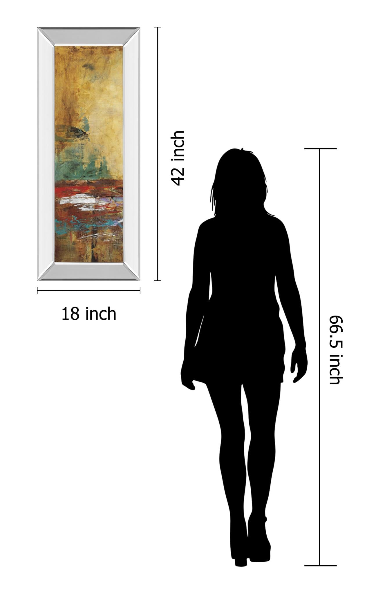 Mirrored Frame Villarreal Santos I By Abulia 18X42 Mirror Frame Print