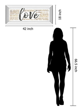 Mirrored Frame Love  By Marla Rae 18X42 Mirror Frame Print