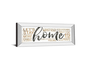 Mirrored Frame Home By Marla Rae 18X42 Mirror Frame Print