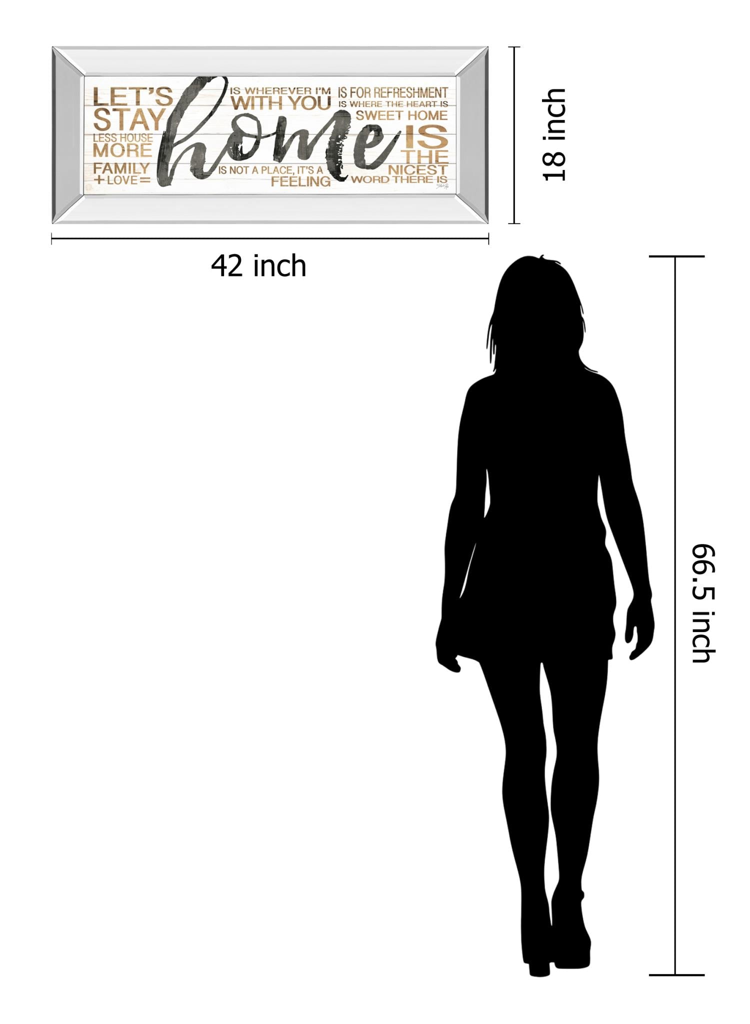 Mirrored Frame Home By Marla Rae 18X42 Mirror Frame Print