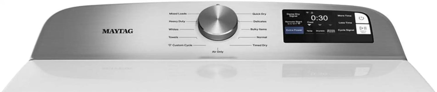 Package - Maytag - 5.3 Cu. Ft. High-Efficiency Smart Top Load Impeller Washer with Extra Power and 7.4 Cu. Ft. Smart Gas Dryer with Extra Power and Advanced Moisture Sensing - White