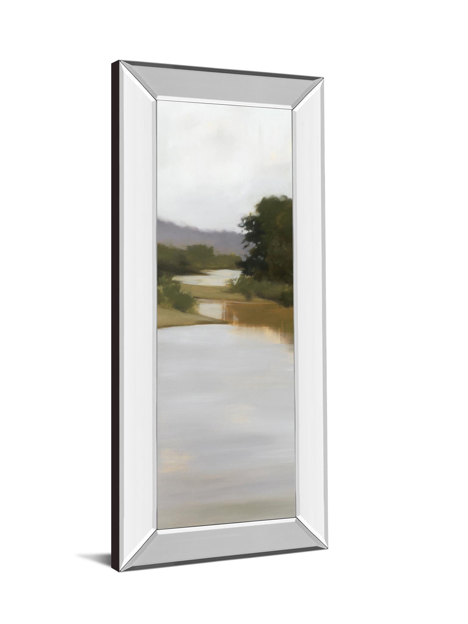 Mirrored Frame River Journey By Megan Lightell 18X42 Mirror Frame Print
