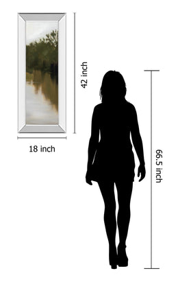 Mirrored Frame River Journey By Megan Lightell 18X42 Mirror Frame Print
