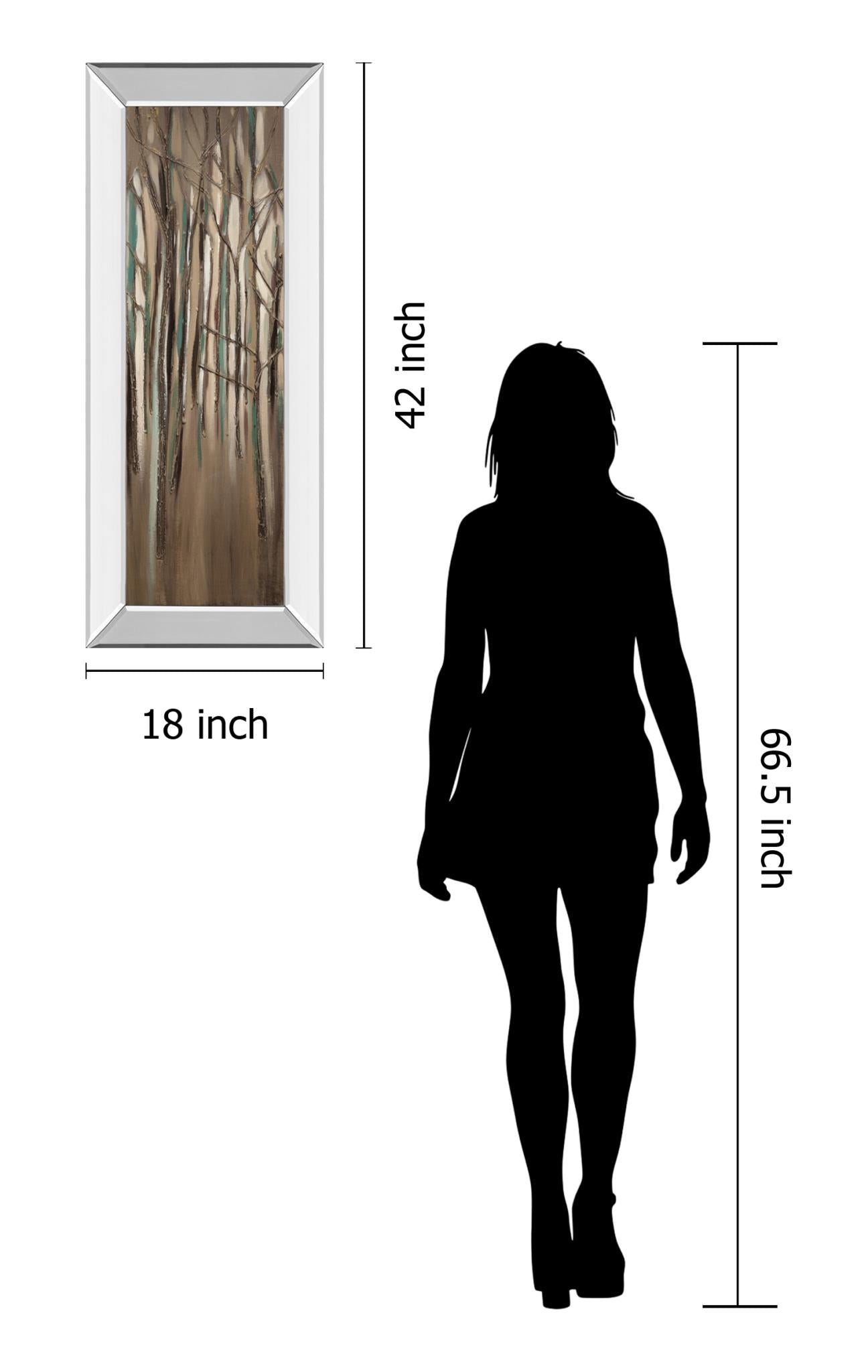 Mirrored Frame Innuendo By Maja 18X42 Mirror Frame Print