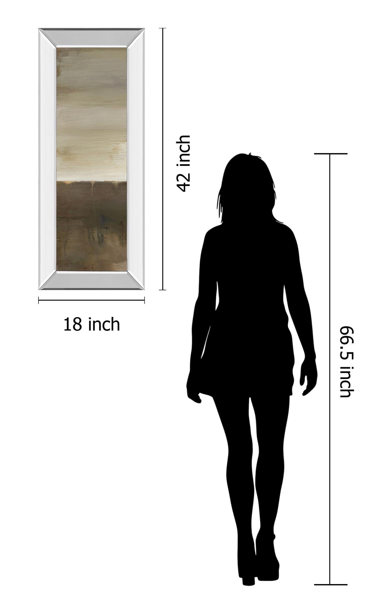 Mirrored Frame September Fog Descending By Heather Ross 18X42 Mirror Frame Print