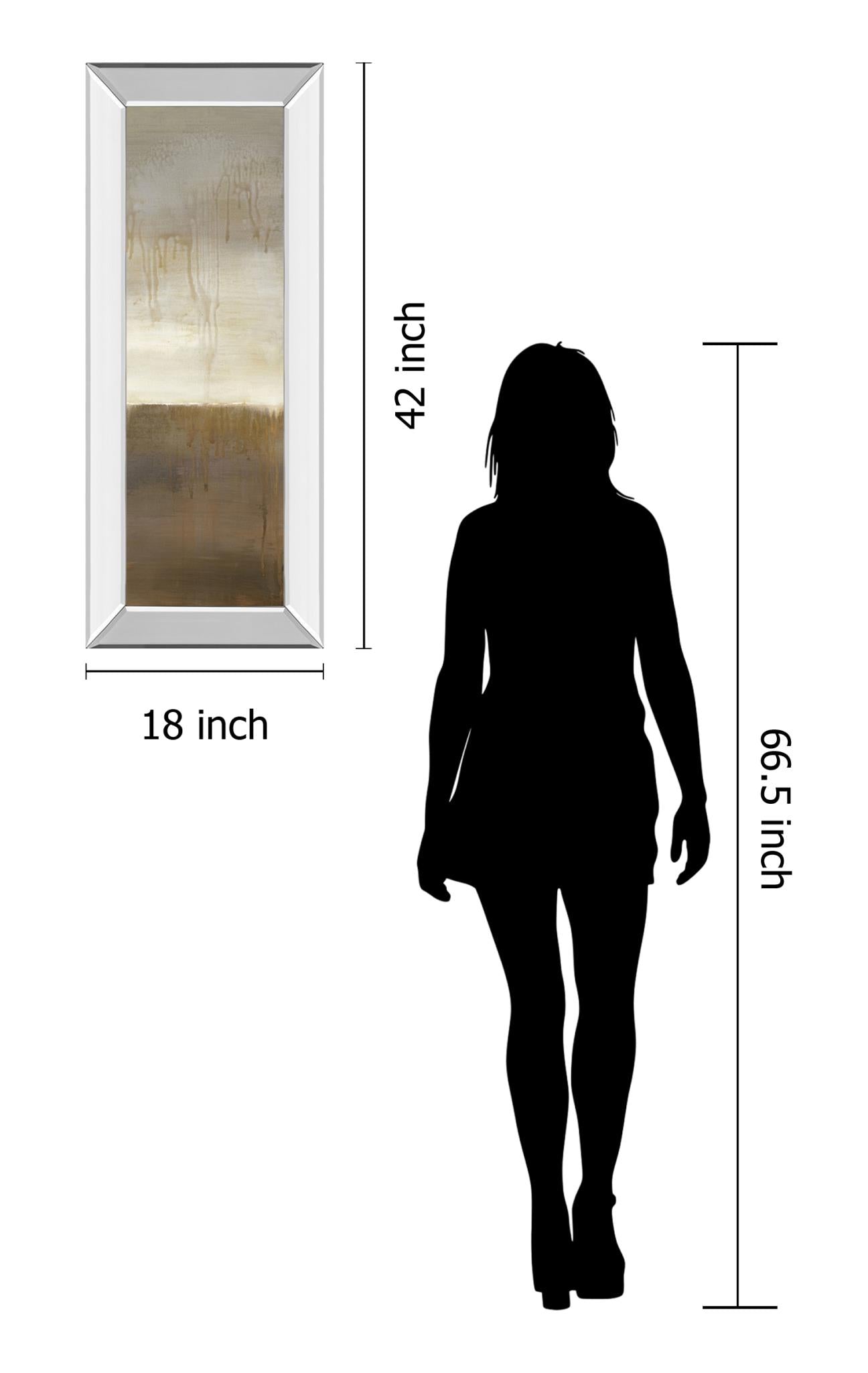Mirrored Frame September Fog Descending By Heather Ross 18X42 Mirror Frame Print