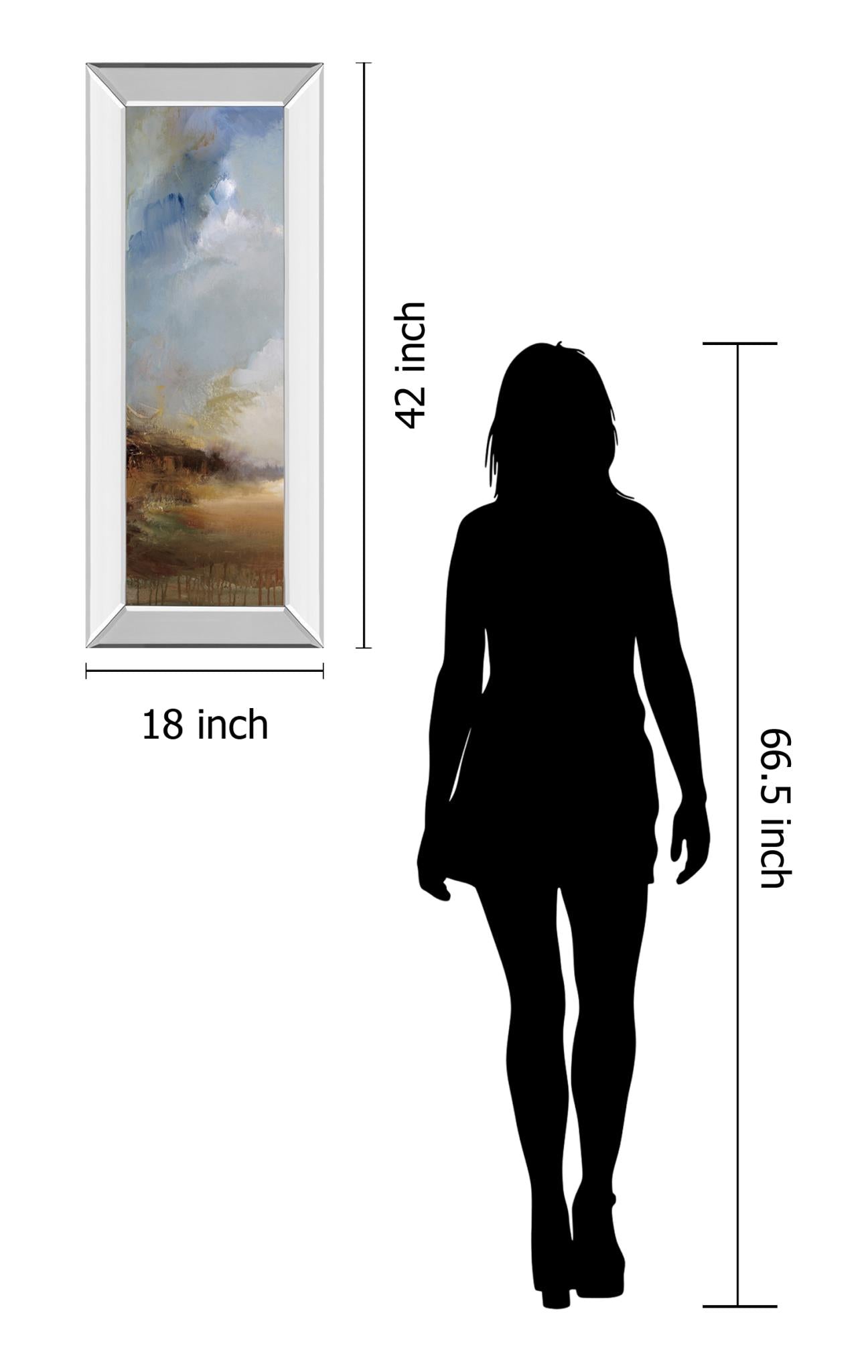 Mirrored Frame Haven By Cat Tesla 18X42 Mirror Frame Print