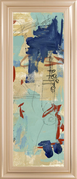 Composition 4A By Melissa Wang 18X42 Framed Print