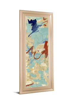 Composition 4B By Melissa Wang 18X42 Framed Print