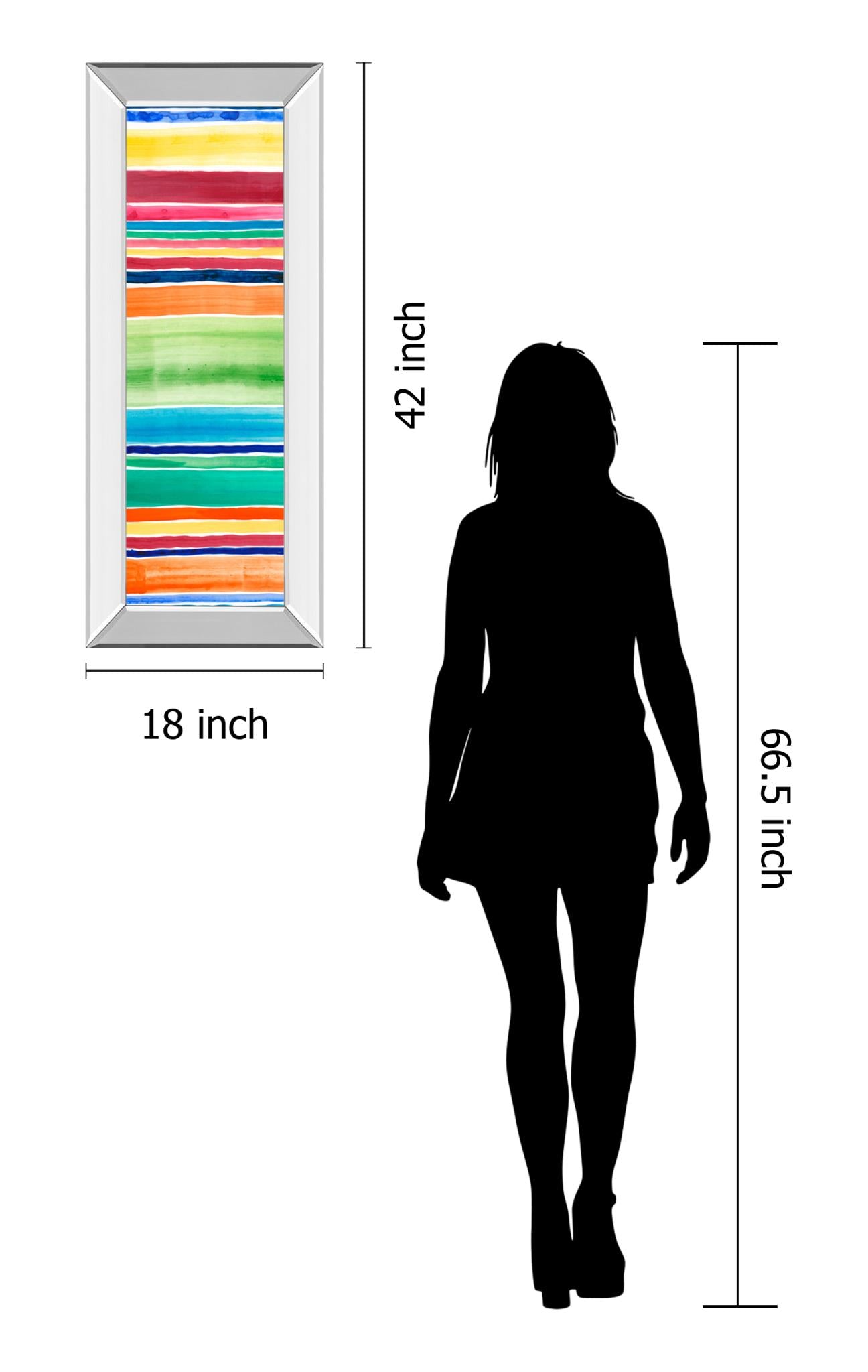 Mirrored Frame Cabana Panel I By Regina Moore 18X42 Mirror Frame Print
