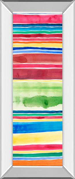 Mirrored Frame Cabana Panel Ii By Regina Moore 18X42 Mirror Frame Print