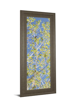 Spring Poplars I By Sharon Chandler 18X42 Framed Print