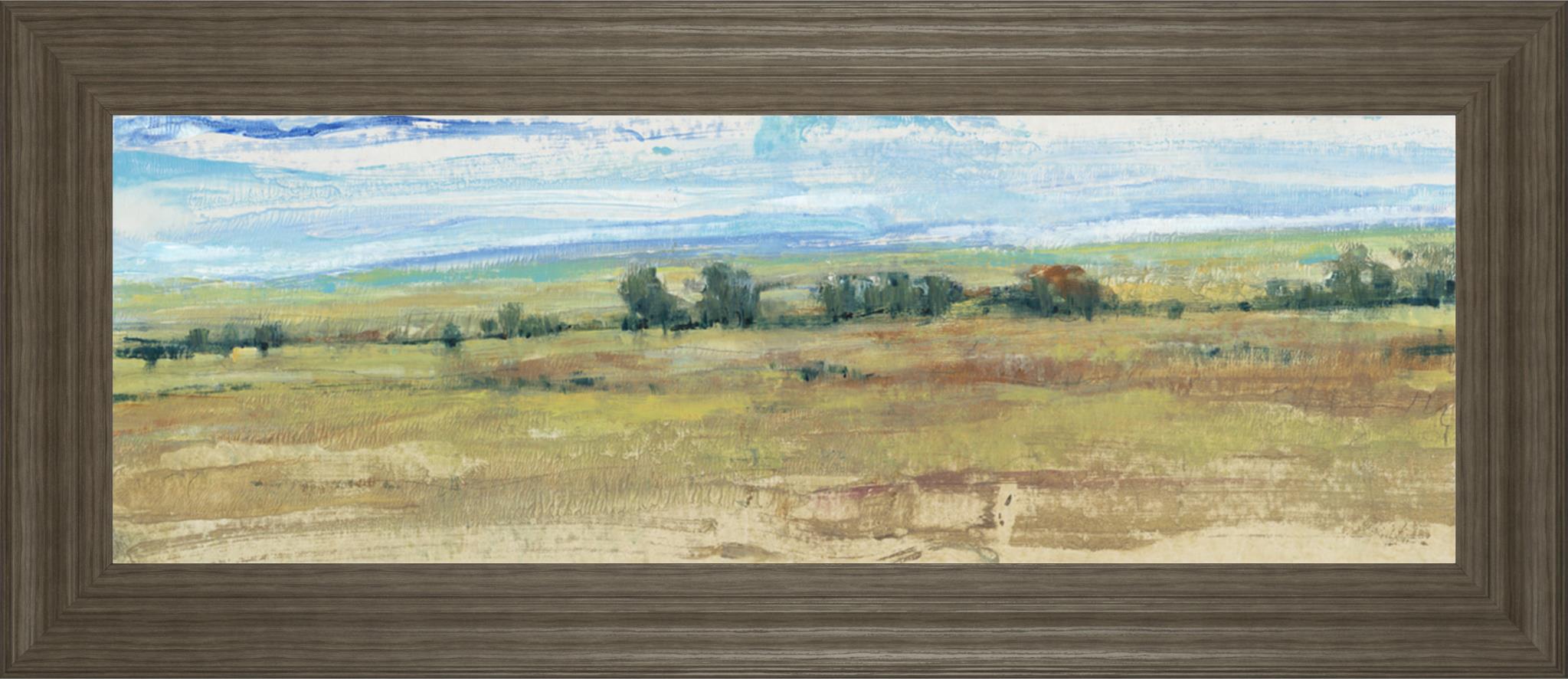Distant Treeline Panel I By Tim Otoole 18X42 Framed Print