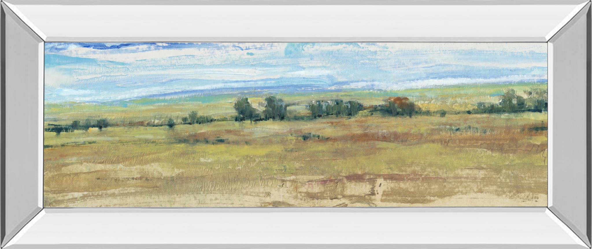 Mirrored Frame Distant Treeline Panel I By Tim Otoole 18X42 Mirror Frame Print