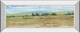 Mirrored Frame Distant Treeline Panel I By Tim Otoole 18X42 Mirror Frame Print