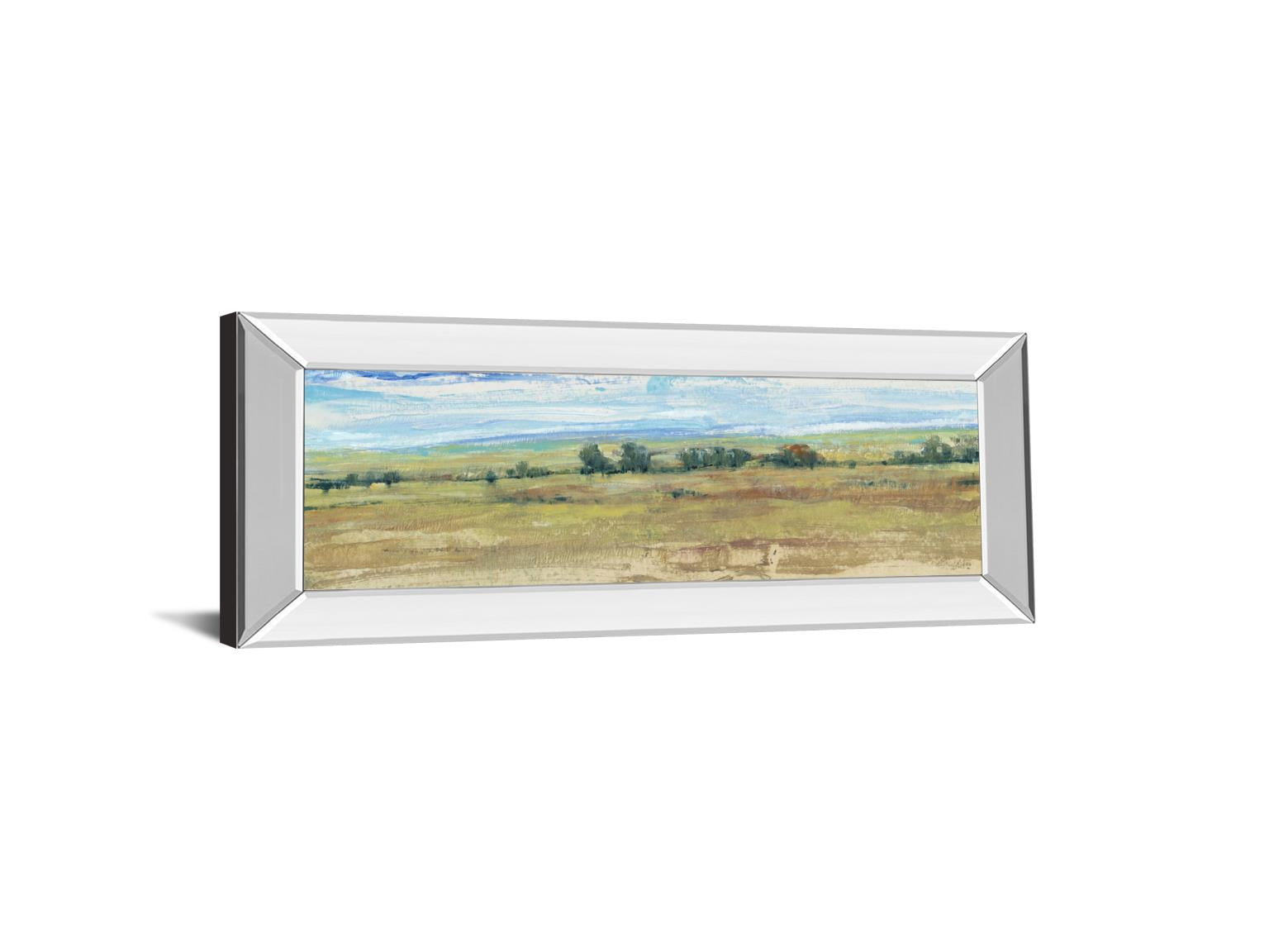 Mirrored Frame Distant Treeline Panel I By Tim Otoole 18X42 Mirror Frame Print