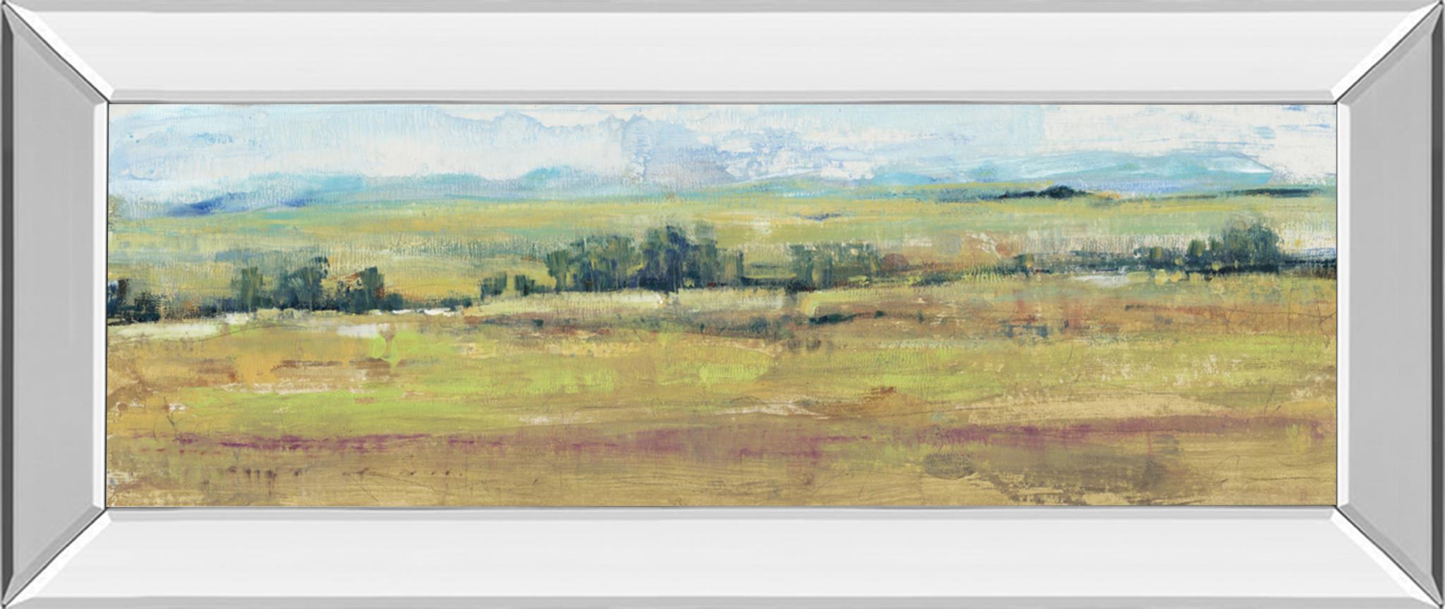 Mirrored Frame Distant Treeline Panel Ii By Tim Otoole 18X42 Mirror Frame Print