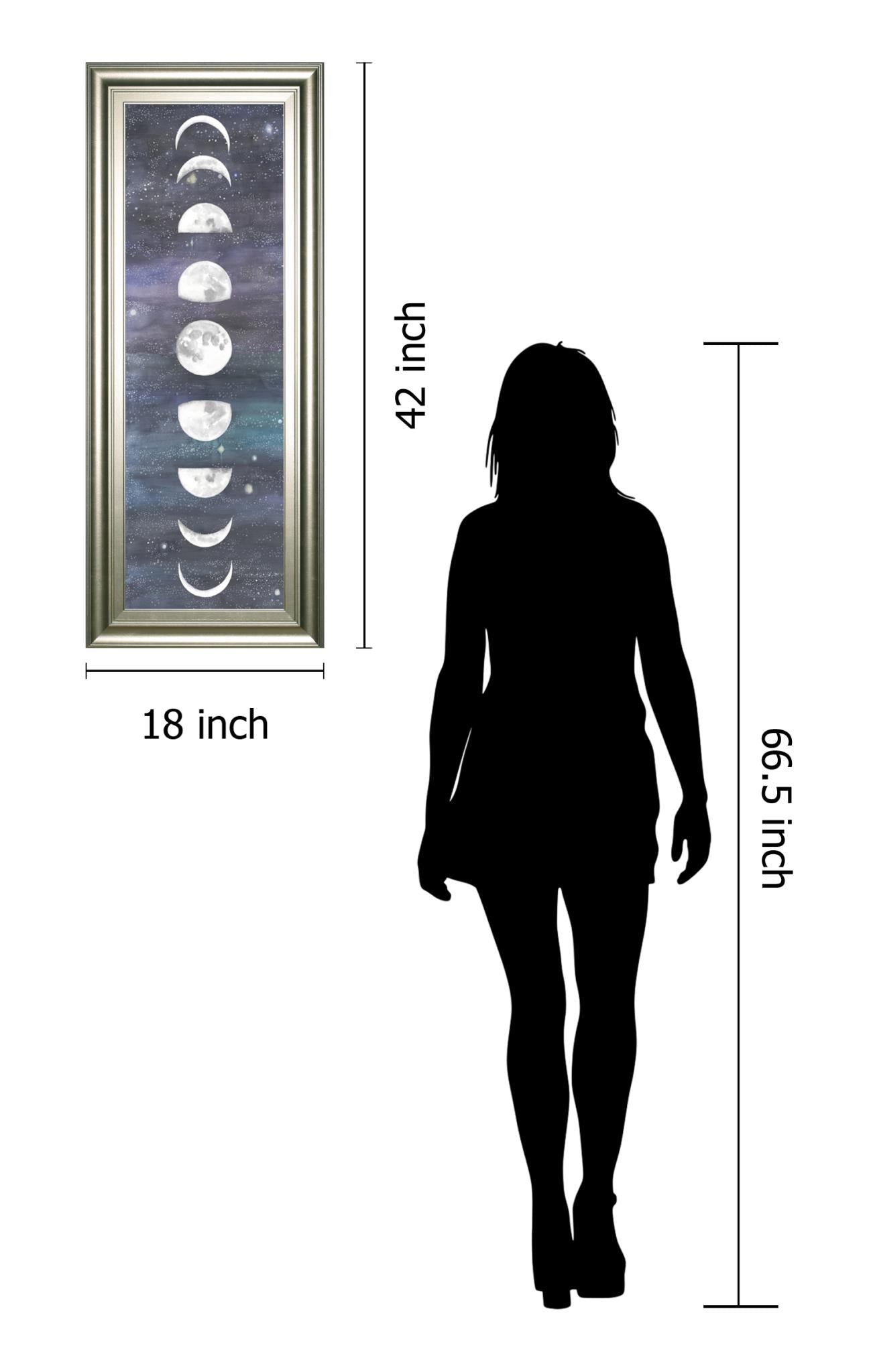 Moon Chart I By Naomi Mccavitt 18X42 Framed Print