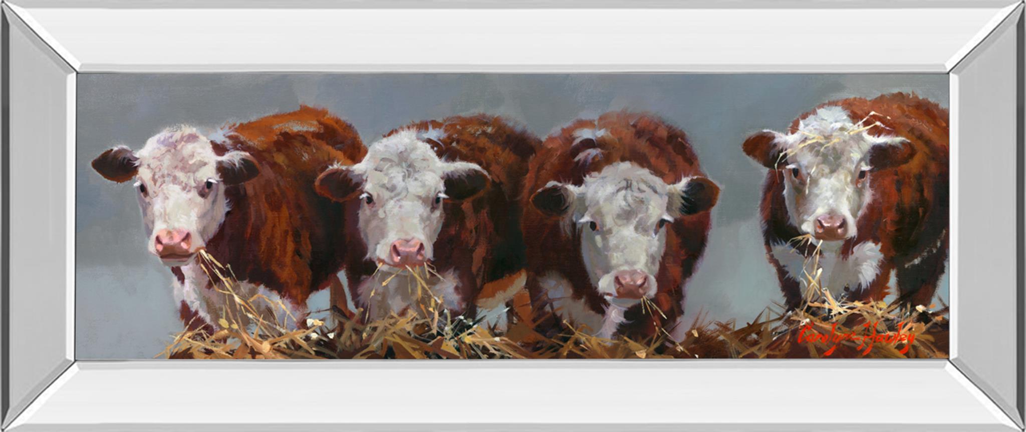 Mirrored Frame The Diner'S Club By Carolyne Hawley 18X42 Mirror Frame Print