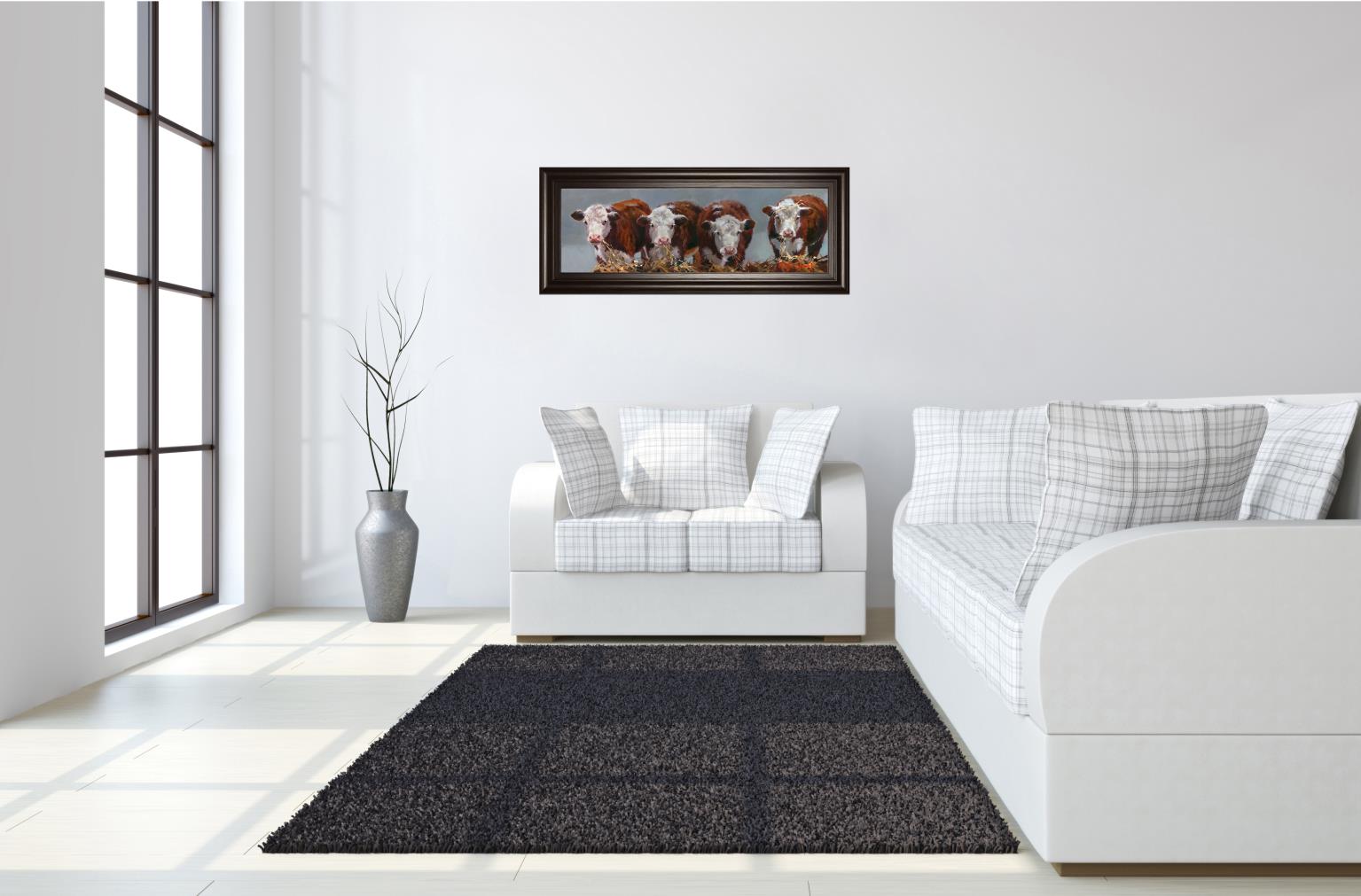 The Diner'S Club By Carolyne Hawley 18X42 Framed Print