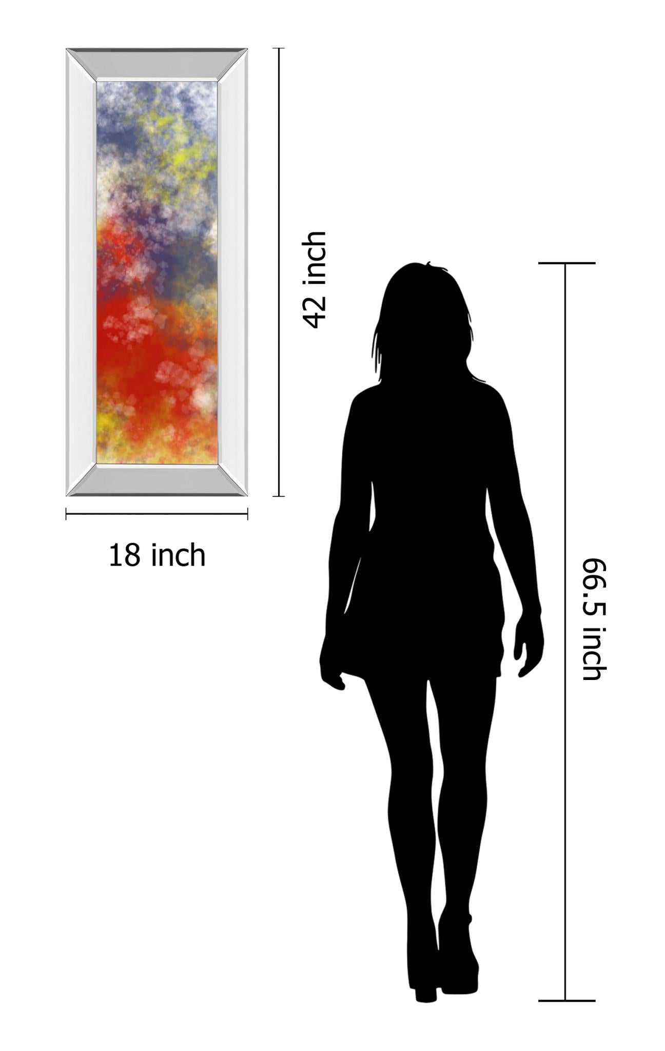 Mirrored Frame Vapor I. B By Jason Johnson 18X42 Mirror Frame Print