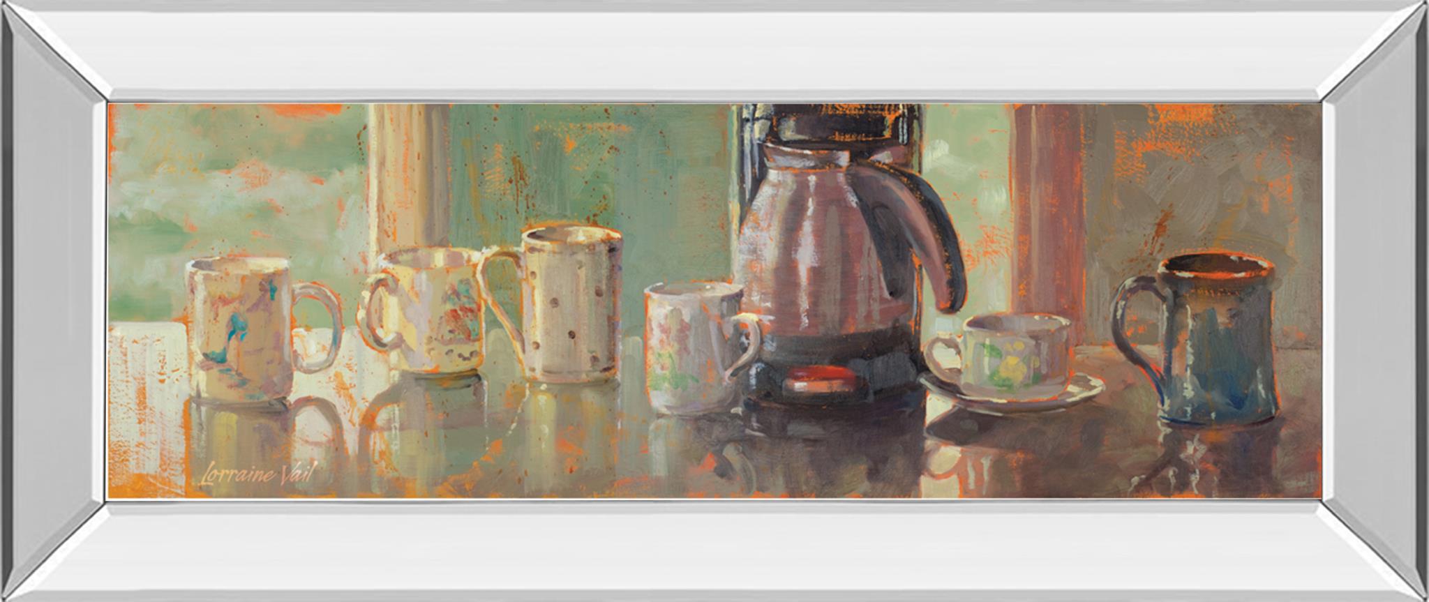 Mirrored Frame Gathering I By Lorraine Vail 18X42 Mirror Frame Print