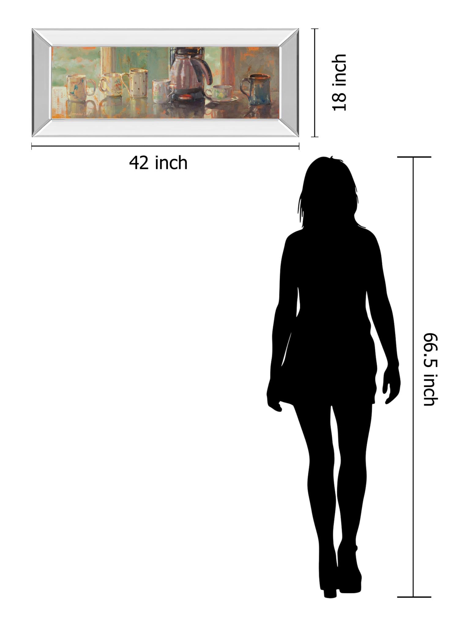 Mirrored Frame Gathering I By Lorraine Vail 18X42 Mirror Frame Print
