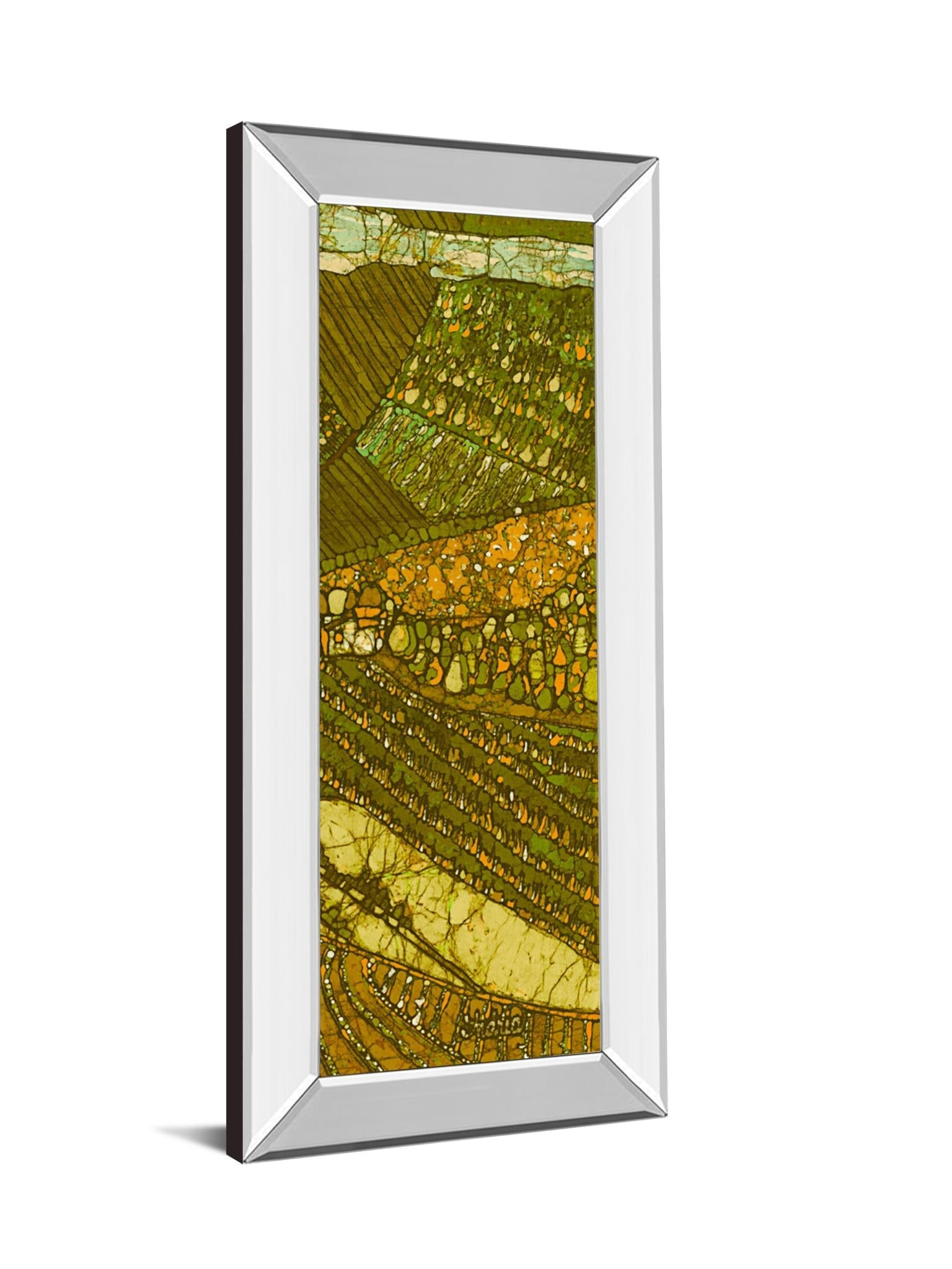 Mirrored Frame Vineyard Batik Ii By Andrea Davis 18X42 Mirror Frame Print