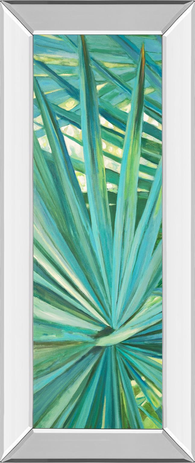 Mirrored Frame Fan Palm I By Suzanne Wilkins 18X42 Mirror Frame Print