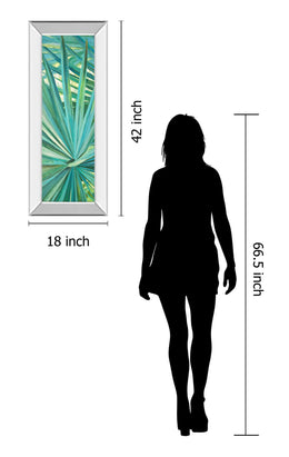Mirrored Frame Fan Palm I By Suzanne Wilkins 18X42 Mirror Frame Print