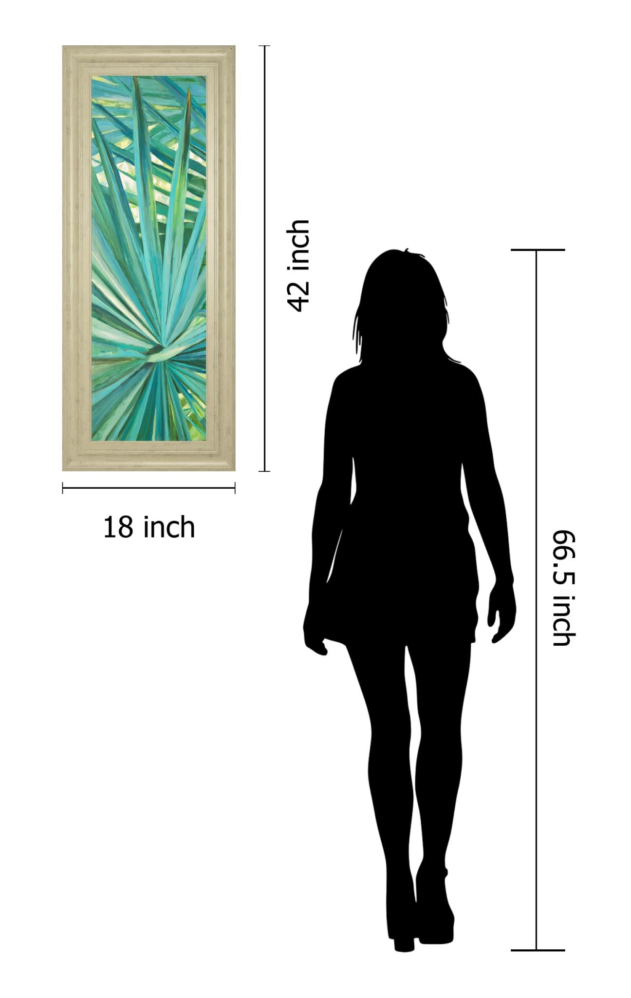 Fan Palm I By Suzanne Wilkins 18X42 Framed Print