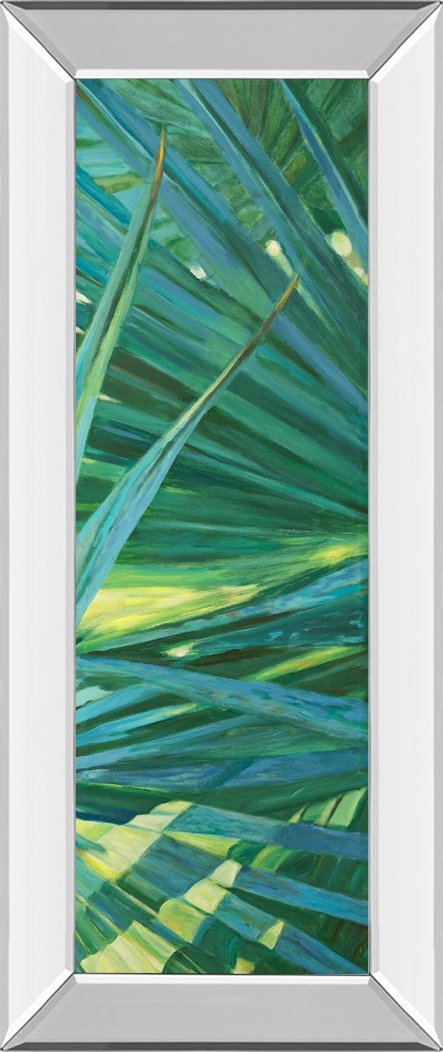 Mirrored Frame Fan Palm Ii By Suzanne Wilkins 18X42 Mirror Frame Print
