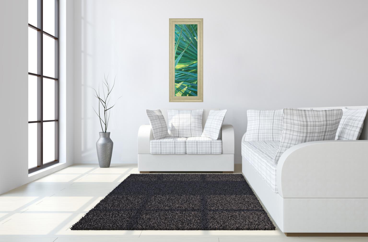 Fan Palm Ii By Suzanne Wilkins 18X42 Framed Print