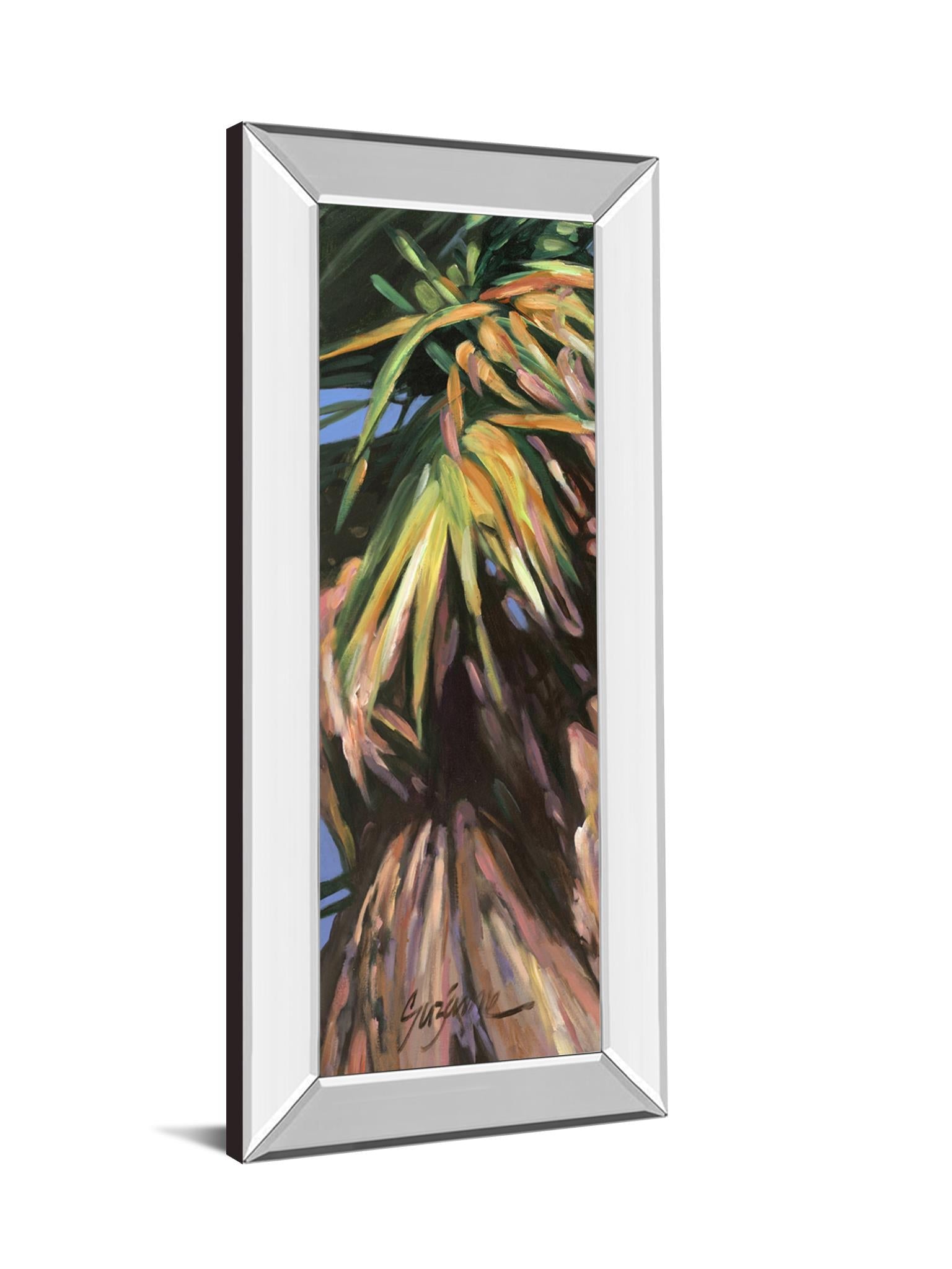 Mirrored Frame Wild Palm I By Suzanne Wilkins 18X42 Mirror Frame Print