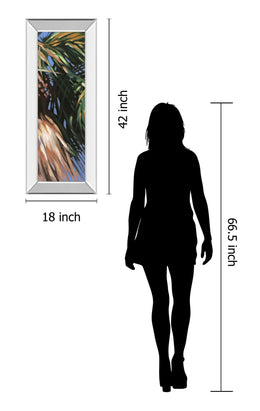 Mirrored Frame Wild Palm Ii By Suzanne Wilkins 18X42 Mirror Frame Print