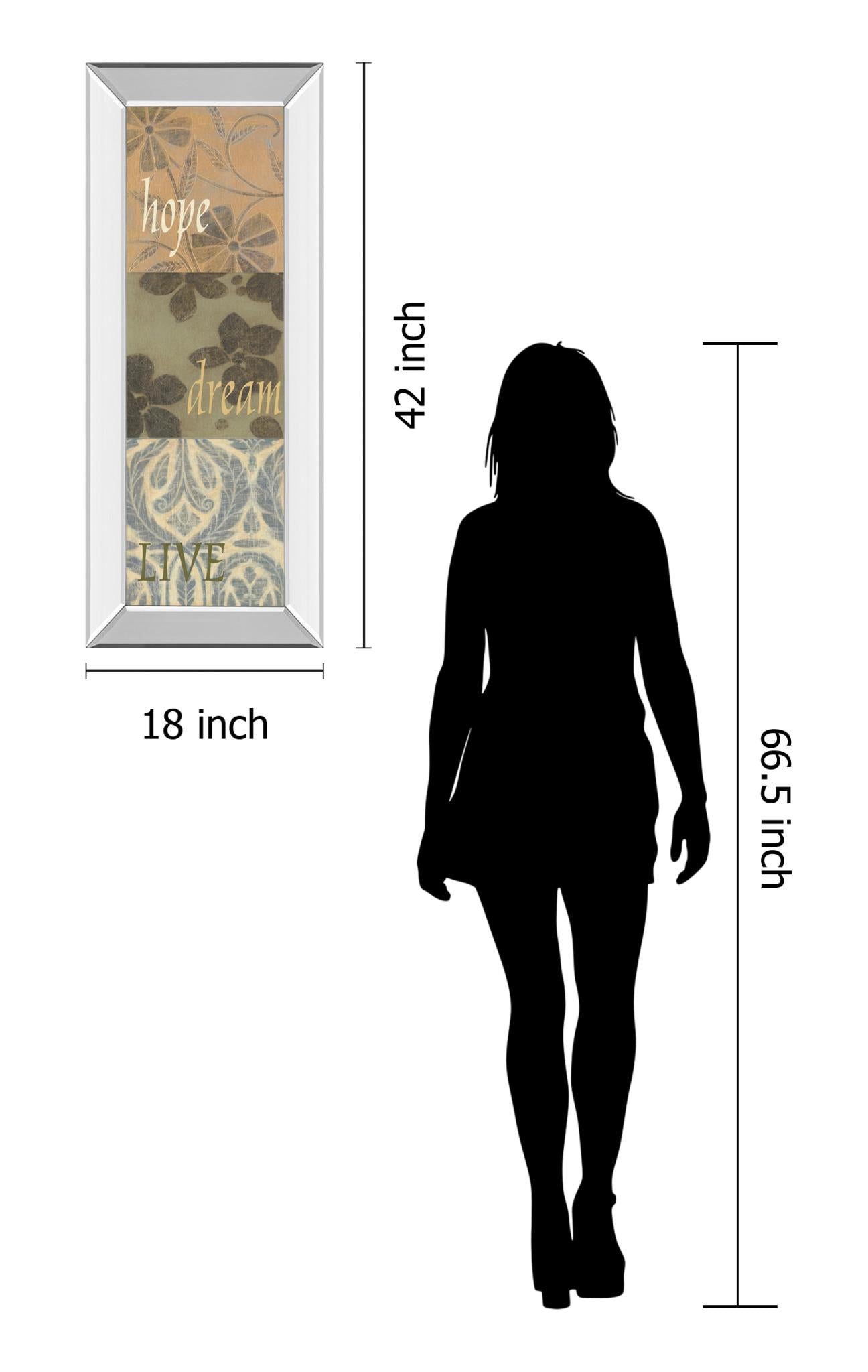 Mirrored Frame Uplift I By Vision Studio 18X42 Mirror Frame Print