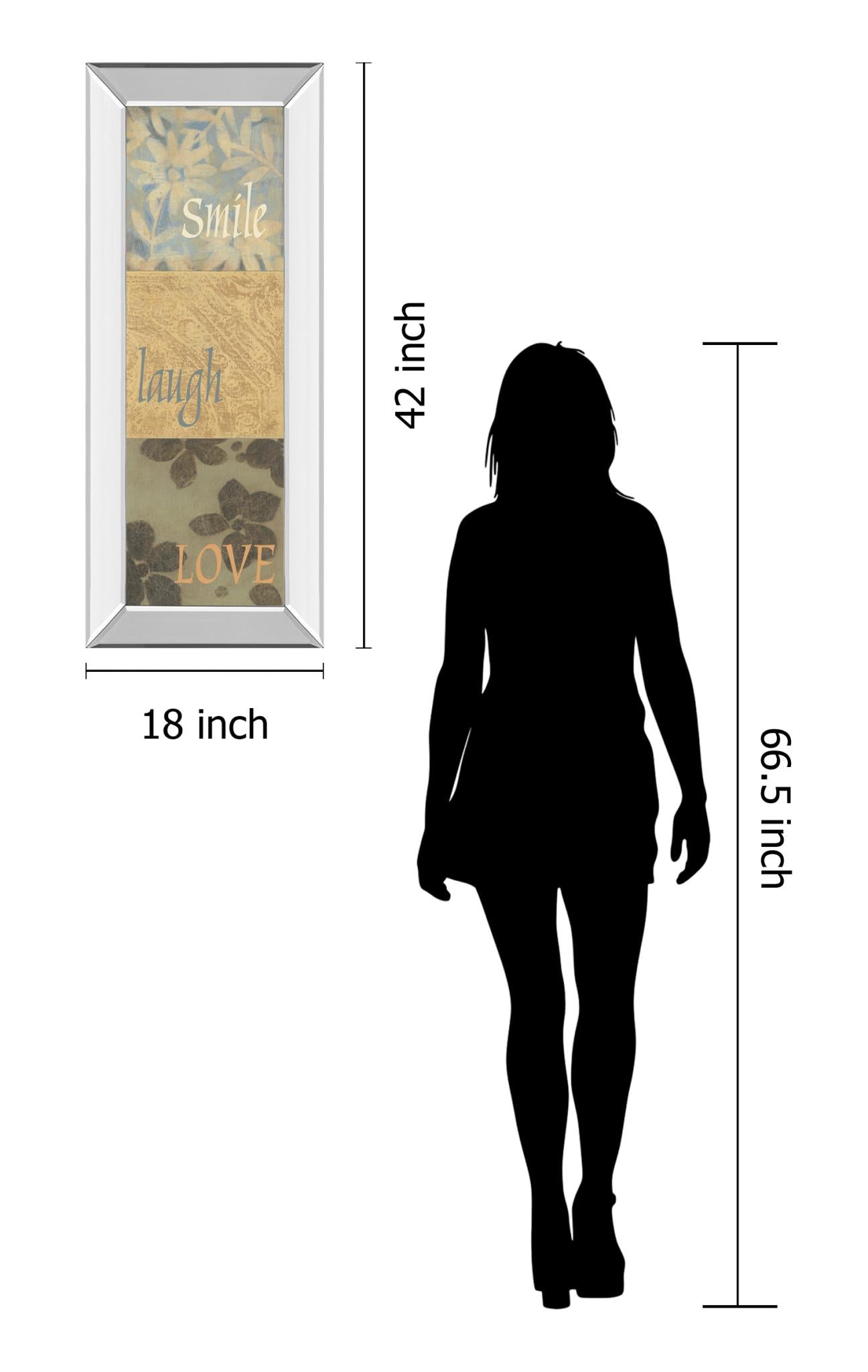 Mirrored Frame Uplift Ii By Vision Studio 18X42 Mirror Frame Print